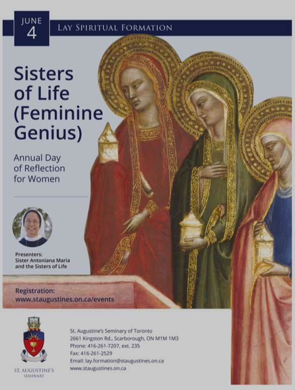 St. Augustine's Seminary - Sisters of Life - Full Poster June 4 2022