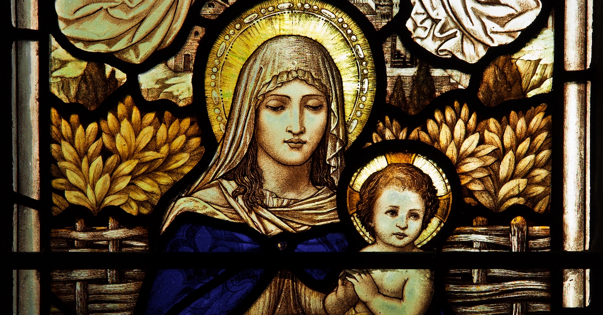 Mary with Baby Jesus - Stained Glass Window