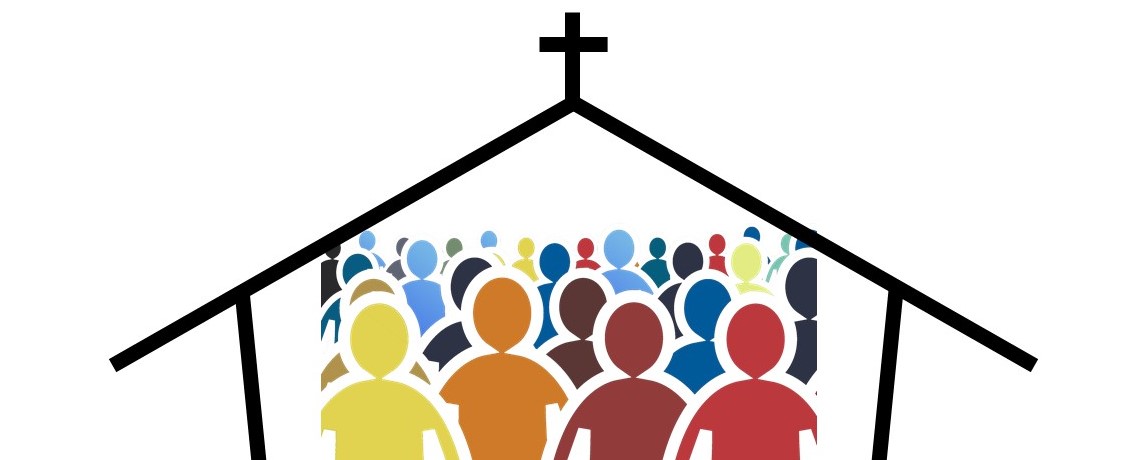 People Gathered in Church Clipart