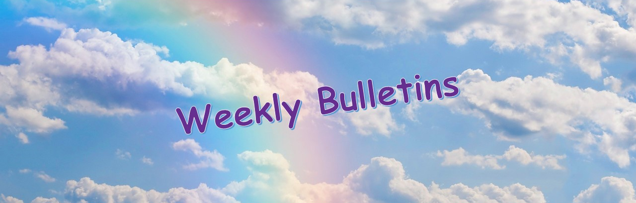 Weekly Bulletins on background of clouds