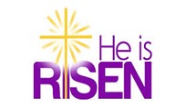 He is Risen with golden cross