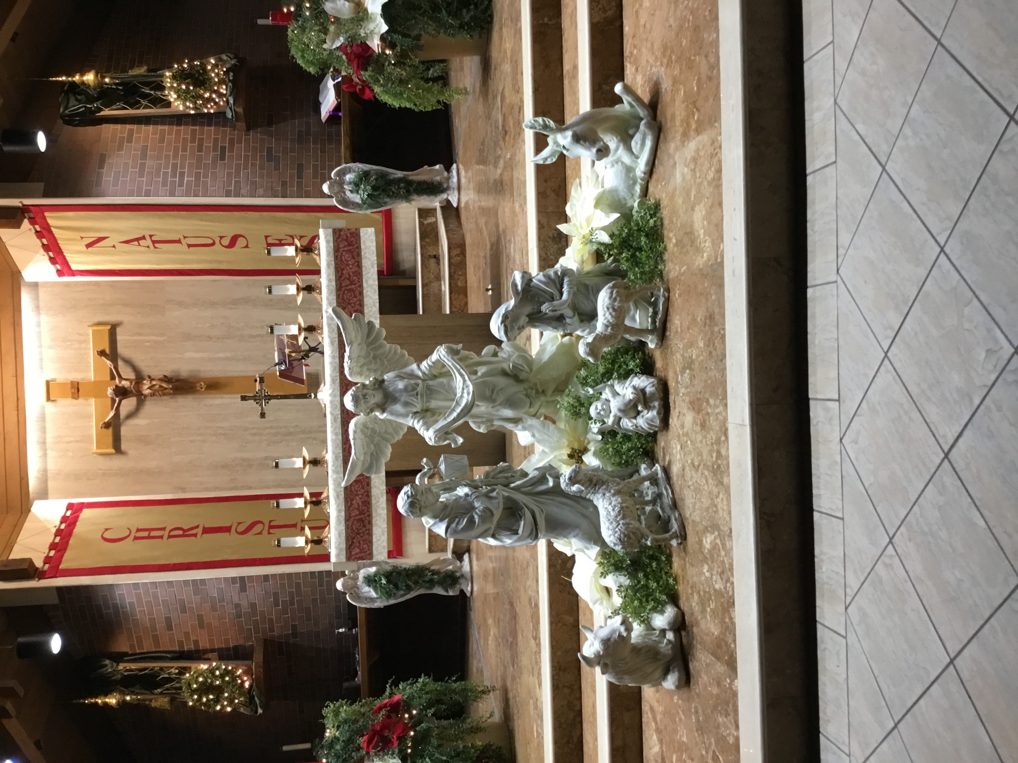 Christmas 2022 Nativity Scene 2 in front of Altar