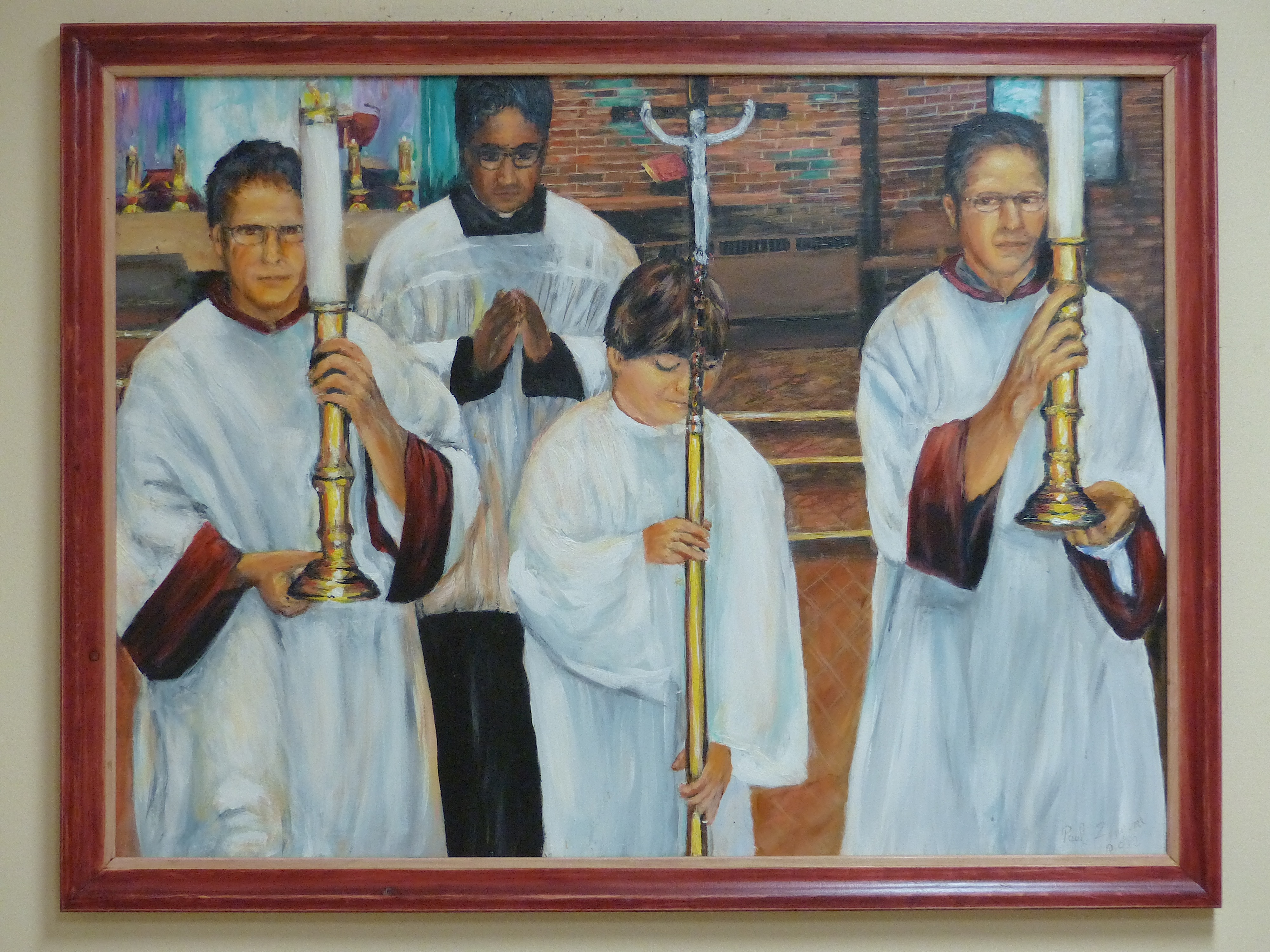 Zingone Brothers and Altar Servers Procession - Painting and Framing by Zingone Brothers