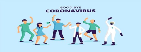 Good Bye Coronavirus - People Jumping Up and Down