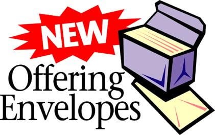 Offering Envelopes - New - box of envelopes in clipart