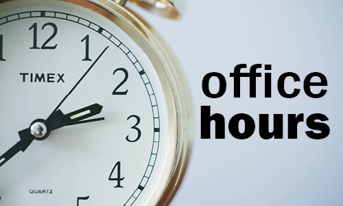 Office Hours with clock