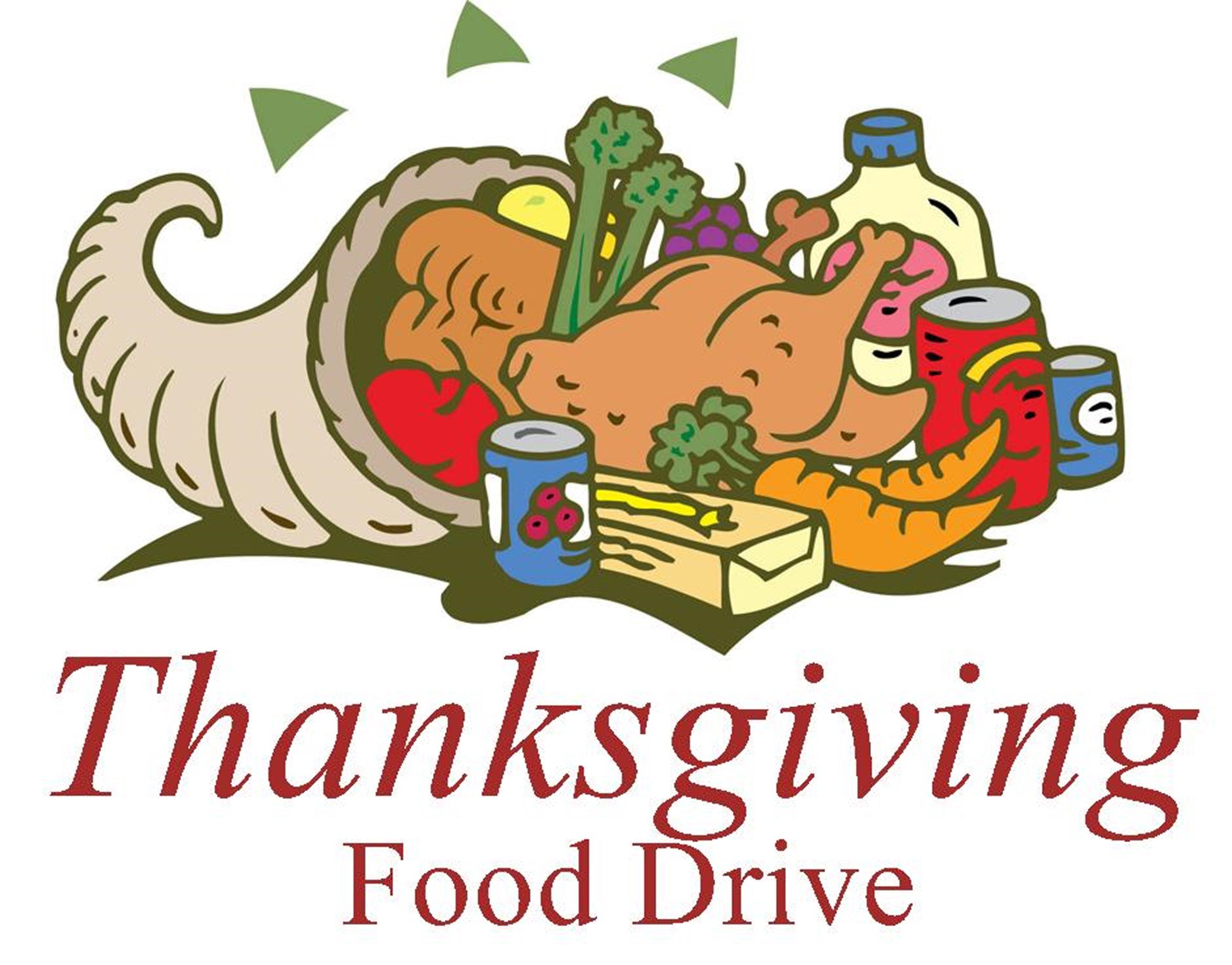 Thanksgiving Food Drive 2 - Clipart - Turkey and canned goods