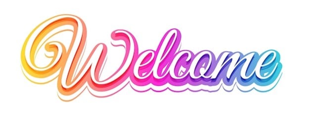 Welcome - multicolored word