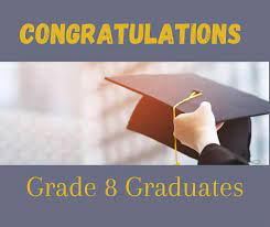 Congratulations Grade 8 Graduates - picture of graduation cap