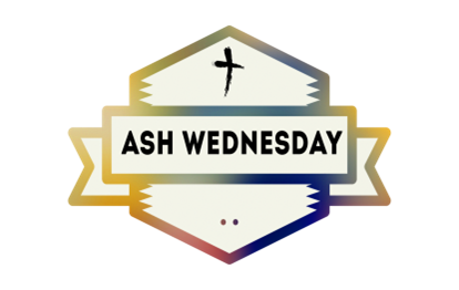 Ash Wednesday Banner with Cross