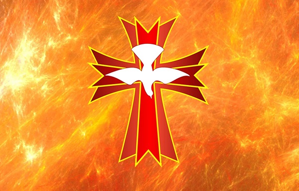 Pentecost Cross Dove Fire