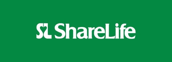 Sharelife Logo on Green Background