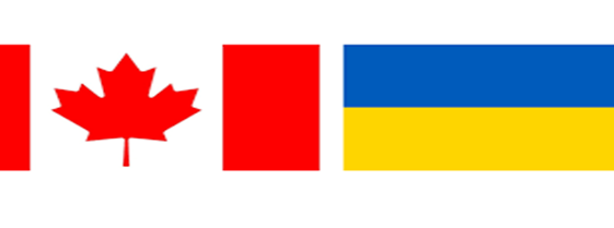 Canada Ukraine Flags