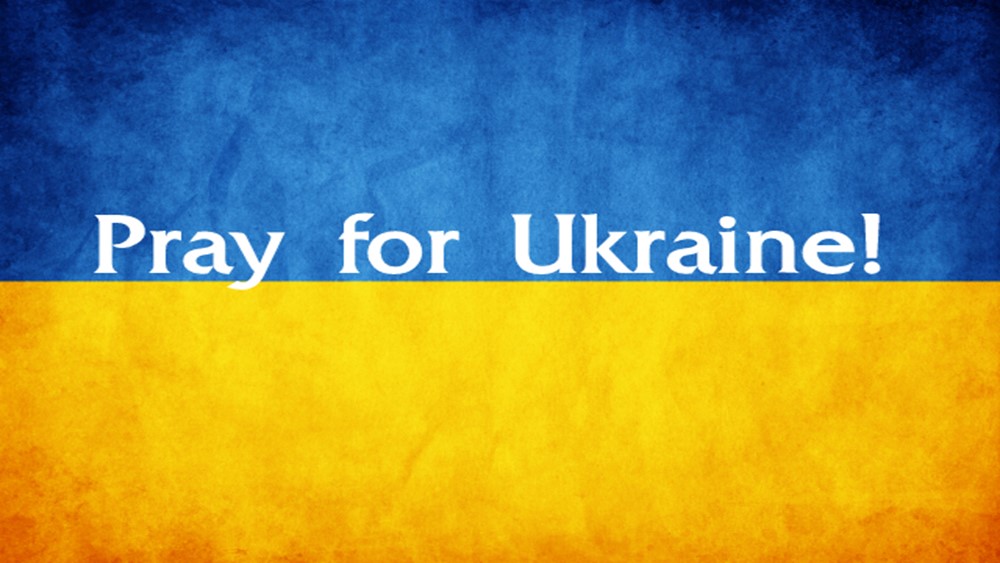 Pray for Ukraine - Background Ukrainian Flag